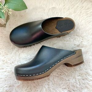 NEW Swedish Sandgrens Leather Mules Clog 40 US 9 9.5 NWOB